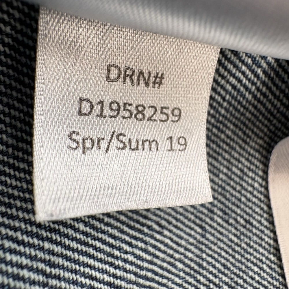 PAIGE Alamar Distressed Jean Jacket Womens XL Blue Denim Stretch Button Front - Picture 12 of 14